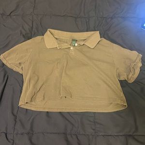 I am selling an Army green collared crop top!